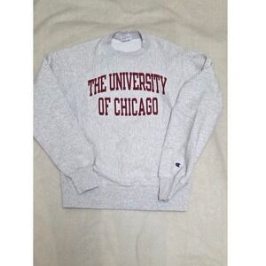 VINTAGE 90s THE UNIVERSITY OF CHICAGO CHAMPION MENS PULLOVER SWEATSHIRT SMALL